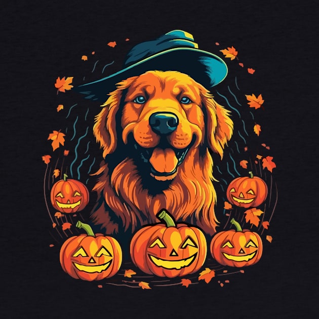 Golden Retriever Halloween by JH Mart